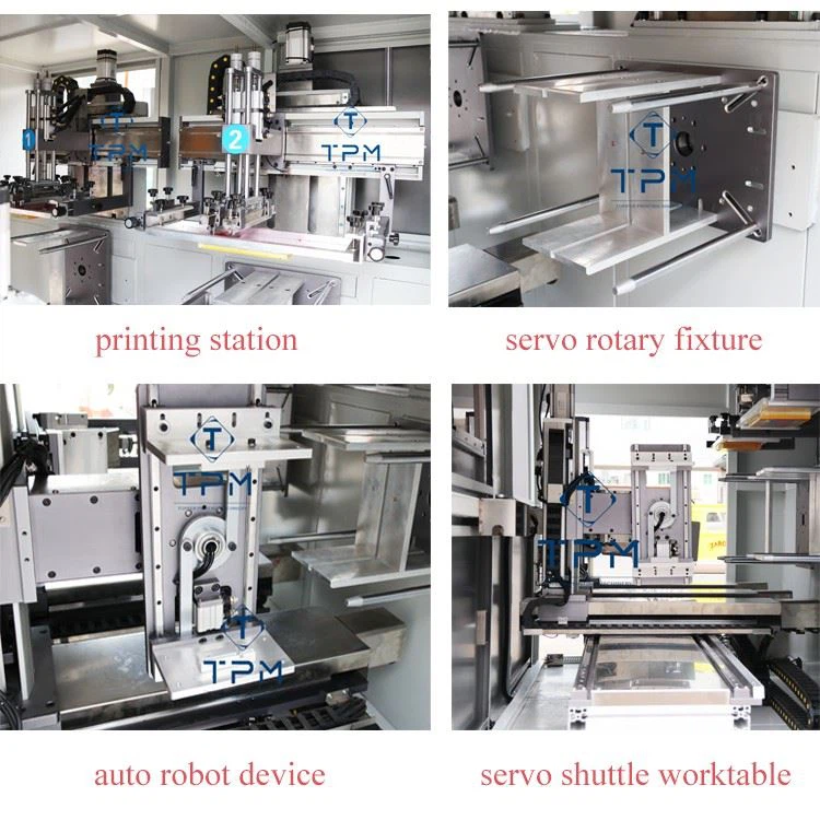 Automatic 2 Color 4 Sides Beer Crate Screen Printing Machine